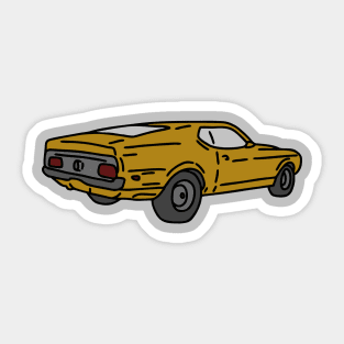 vintage retro muscle cars gift Sticker